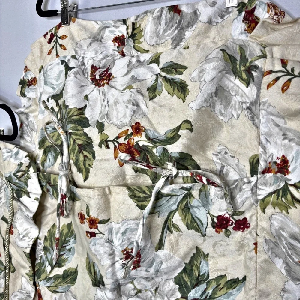 Waverly Garden Room Floral Pillow Shams Cotton Ruffle‎ Cord Edge 20x26 Set of 2